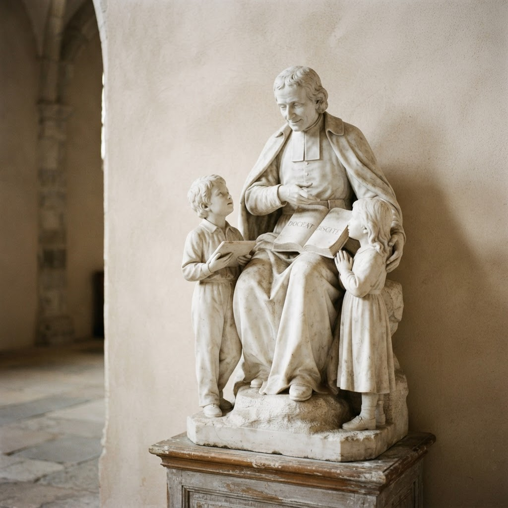 Statue du fondateur des Écoles Pies
